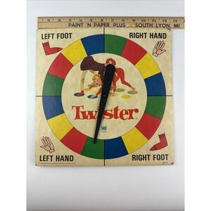 1966 Twister Game Spinner Board Only Vintage MB Milton Bradley 4645-X1